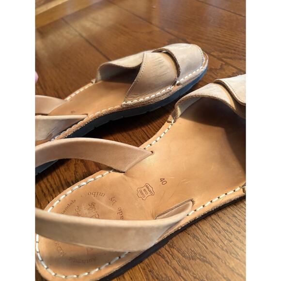 Mibo Palmairas De Menorca Tan Leather Sandal Size 40 EU 9 US - Picture 9 of 9